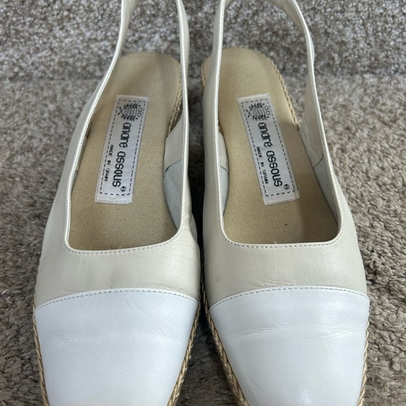 Andre Assous espadrille wedge sling back. Made in Spain. Size 8. EUC. White/tan - Picture 3 of 15